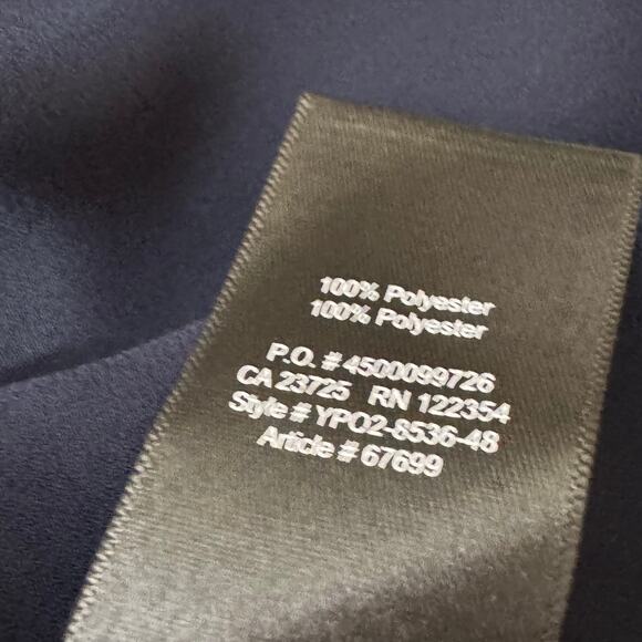 Aritzia Sunday Best Ruffle Wrap Chiffon Navy Mini Dress Size 2 - Picture 6 of 12